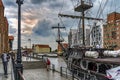 a replica of a pirate ship on the motÃâawa river in gdaÃâsk